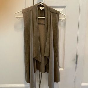 Olive green suede wrap